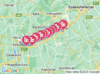 Balaton déli part szállások a térképen