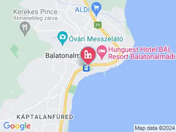 Balatonalmádi strand a térképen