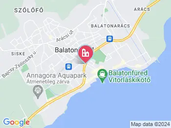 Balatonfüred szállások a térképen