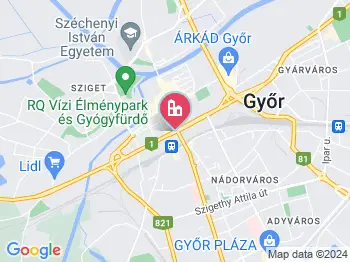 Győr környéke a térképen