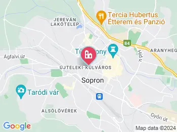 Sopron templom a térképen