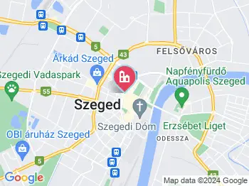 Szeged látogatóközpont a térképen