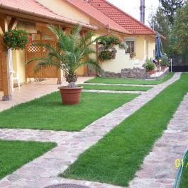 Muskátli Apartman Bogács - Medence/kert