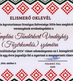 Zempléni Tündérkert Vendégház