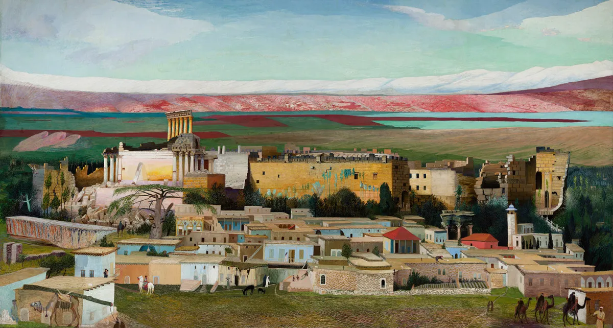 Csontváry Kosztka Tivadar: Baalbek, A Naptemplom Baalbekben, 1906 (olaj, vászon, 386 × 716 cm) - Budapest, Szépművészeti Múzeum – Magyar Nemzeti Galéria