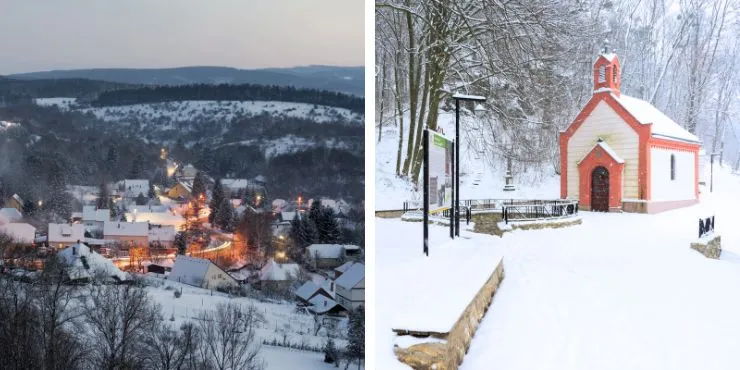 Bakonybél és Borostyán-kút téli köntösben