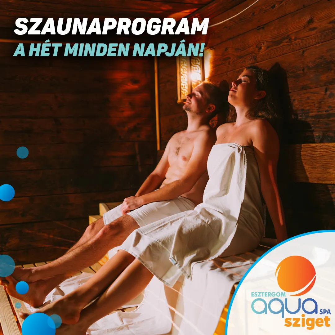 Esztergomi Aquasziget élményfürdő gyógynövényes és fényszaunával /Fotó: Aquasziget Esztergom Facebook oldala