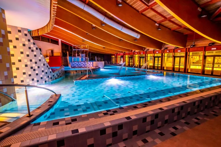 A Harkányi Gyógy- és Strandfürdő wellness részlege a földszinten található