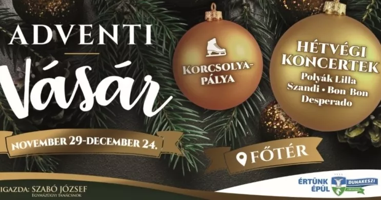 Dunakeszin korcsolyapályával és megannyi koncerttel várnak az adventi időszakban.