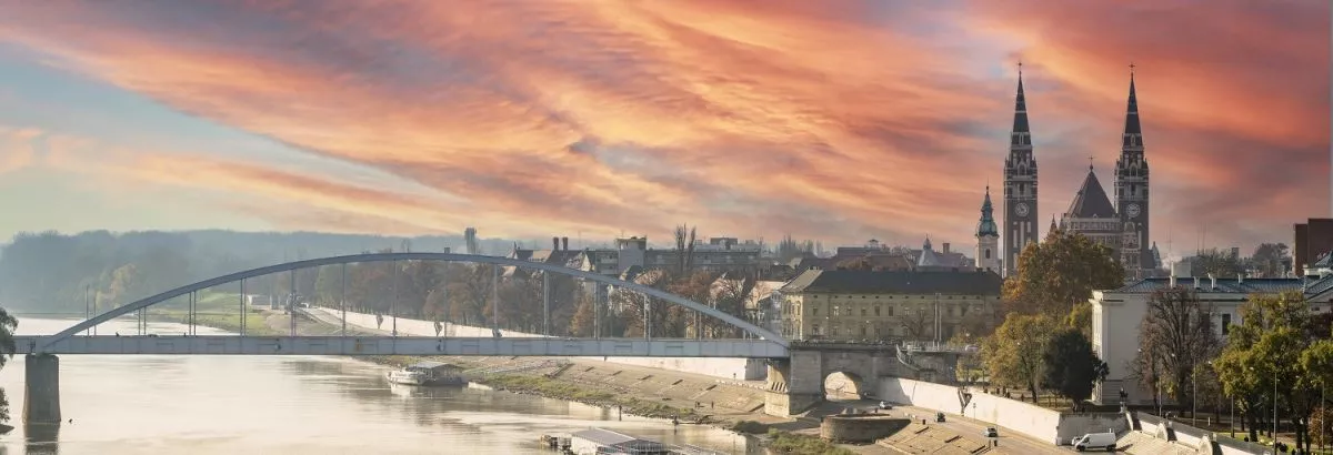 Szeged, a napfény városa - napnyugtakor.