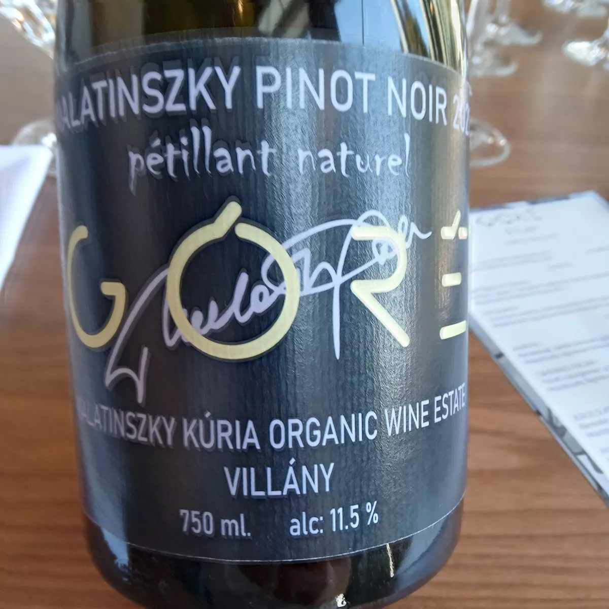 Malatinszky Pinot Noir PetNatot (Pétillant Naturel) - Góré Restaurant Kisharsány