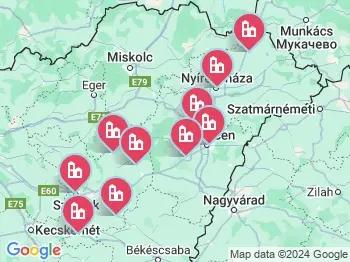 Észak Alföld termálfürdő a térképen