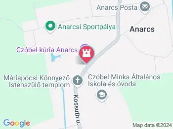 Czóbel-kúria Anarcs a térképen