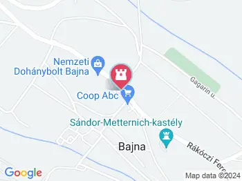 Bajnai Szent Adalbert templom Bajna a térképen