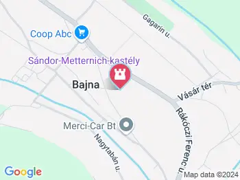 Sándor-Metternich-kastély Bajna a térképen