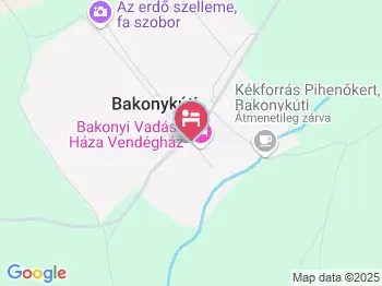 Kúti Vendégház Bakonykúti a térképen