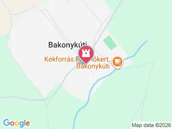 Vízhordó kislány Bakonykúti a térképen