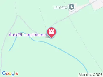 Árokfői templomrom Balatoncsicsó a térképen