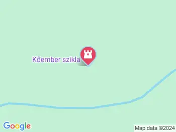 Kőember szikla Bózsva a térképen