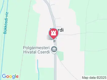 Európa-híd Cserdi a térképen