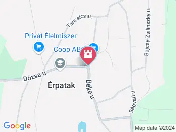 Sárkányölő Szent György Lovag Érpatak a térképen