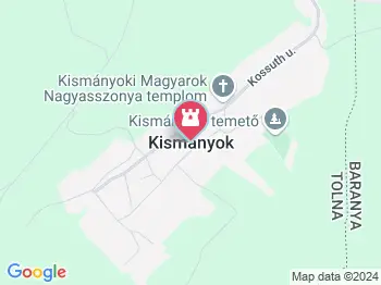 Kismányoki Tájház Kismányok a térképen