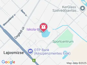 Iskola-tó Lajosmizse a térképen