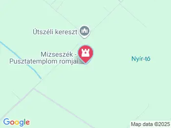 Mizseszék - Pusztatemplom romjai Lajosmizse a térképen
