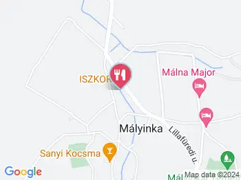 Iszkor Bisztró Mályinka a térképen