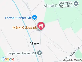 Mányi Cukrászda Mány a térképen
