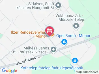 Ilzer Rendezvényház Monor a térképen