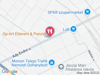 Op-Art Étterem Monor a térképen