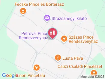 Petrovai Pince Monor a térképen