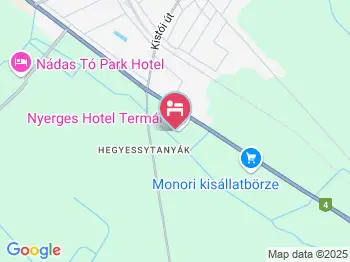 Nyerges Hotel Termál Monor a térképen