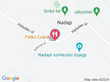 Patkó Csárda Nadap a térképen