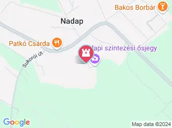 Nadapi szintezési ősjegy Nadap a térképen