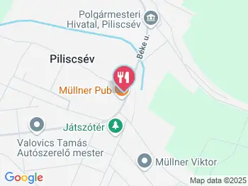 Müllner Pub Piliscsév a térképen