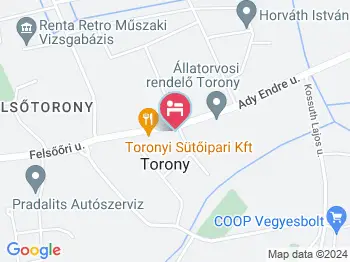 Retro Hotel Torony a térképen