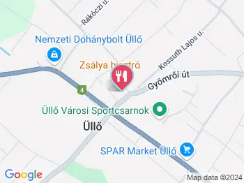 Zsálya Bisztró Üllő a térképen