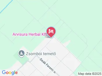 Arvisura Vendégházak Zsombó a térképen