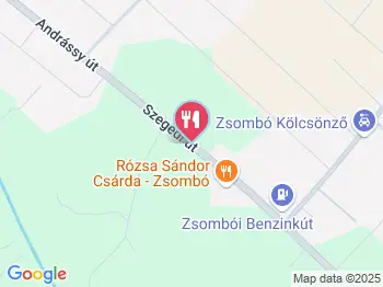 Rózsa Sándor Csárda Zsombó a térképen