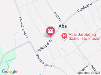 I. világháborús emlékmű Aba a térképen