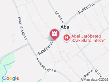 II. Világháborús emlékmű Aba a térképen