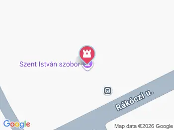 Szent István szobor Aba a térképen