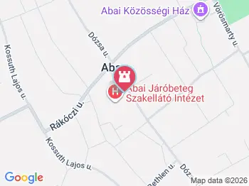 Szovjet hősi emlékmű Aba a térképen