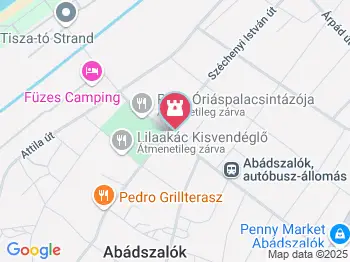 Attila-kút Abádszalók a térképen