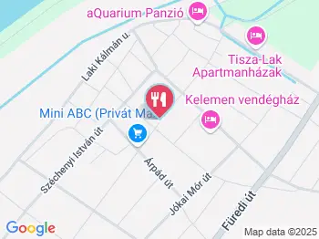 Hajóborda Bisztró Abádszalók a térképen