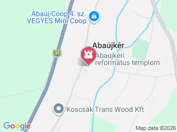 Református templom Abaújkér a térképen