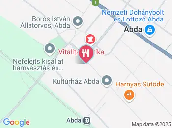 Lóbarát kisvendéglő Abda a térképen