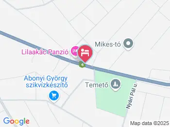 Lilaakác Panzió Abony a térképen